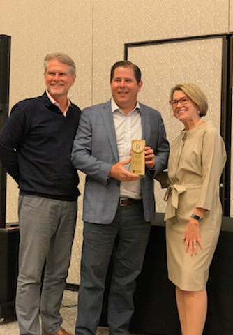 Photo: Pictured: Christian Fischer, CEO of Georgia-Pacific, and Erik Wist, VP of Commercial Development, receive AF&PA Better Practices, Better Planet 2030 Sustainability Award from AF&PA's President and CEO, Heidi Brock.