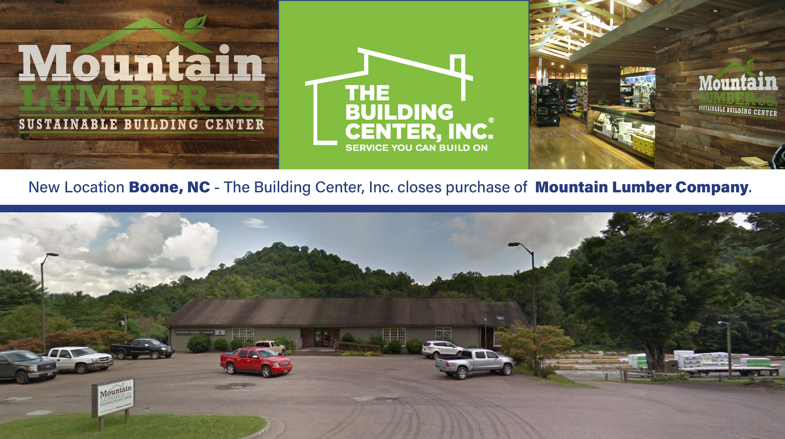 The Building Center, Inc. announces the acquisition of Mountain Lumber Company, Inc.